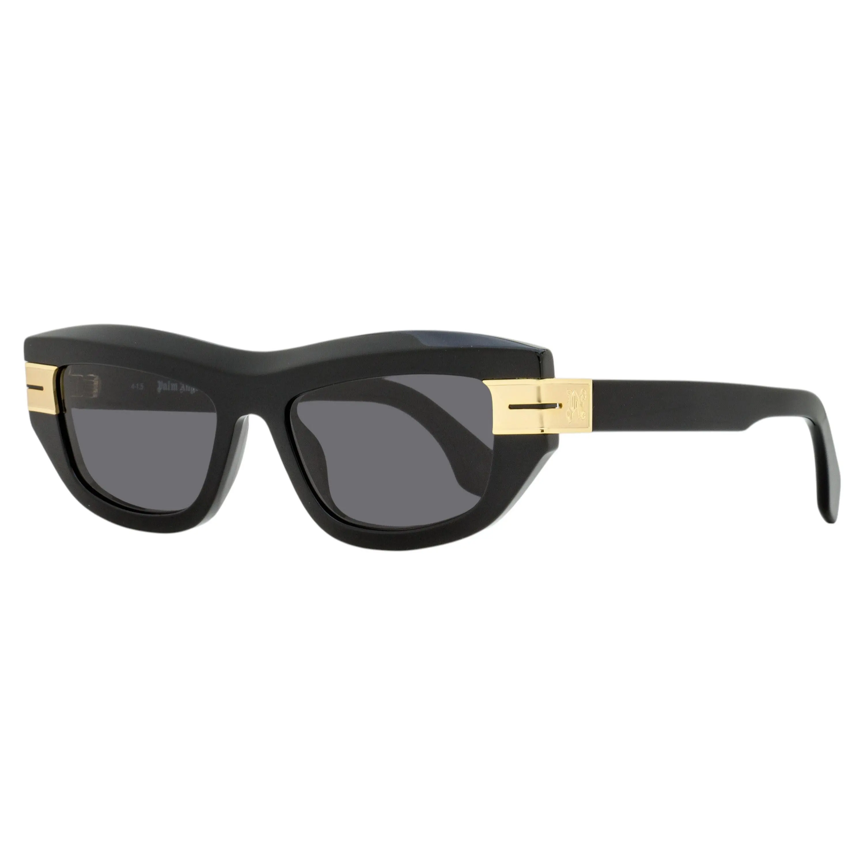 Palm Angels Claire Women's Statement Cat-Eye Sunglasses, Bold All-Black Acetate Frame with 100% UV Protection - 53mm, Statement Frame Glasses, All-Black Women's Sunglasses, Thick Frame Glasses, Carbon Black Women's Sunglasses