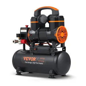 VEVOR Air Compressor, 10 Gallon Steel Tank, 2HP 5.3 CFM90 PSI Oil Free Air Compressor Max. 125PSI Pressure, 78dB Ultra Quiet Portable Compressor, for Auto Repair, Tire Inflation, Spray Painting
