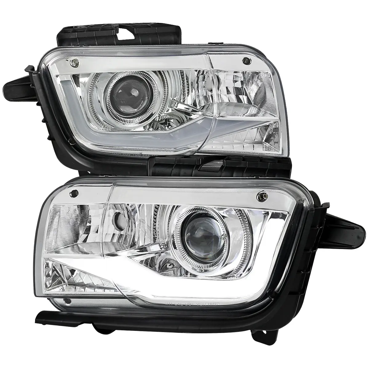 2010-2013 Chevrolet Camaro LED Bar Projector Headlights (Chrome Housing/Clear Lens)