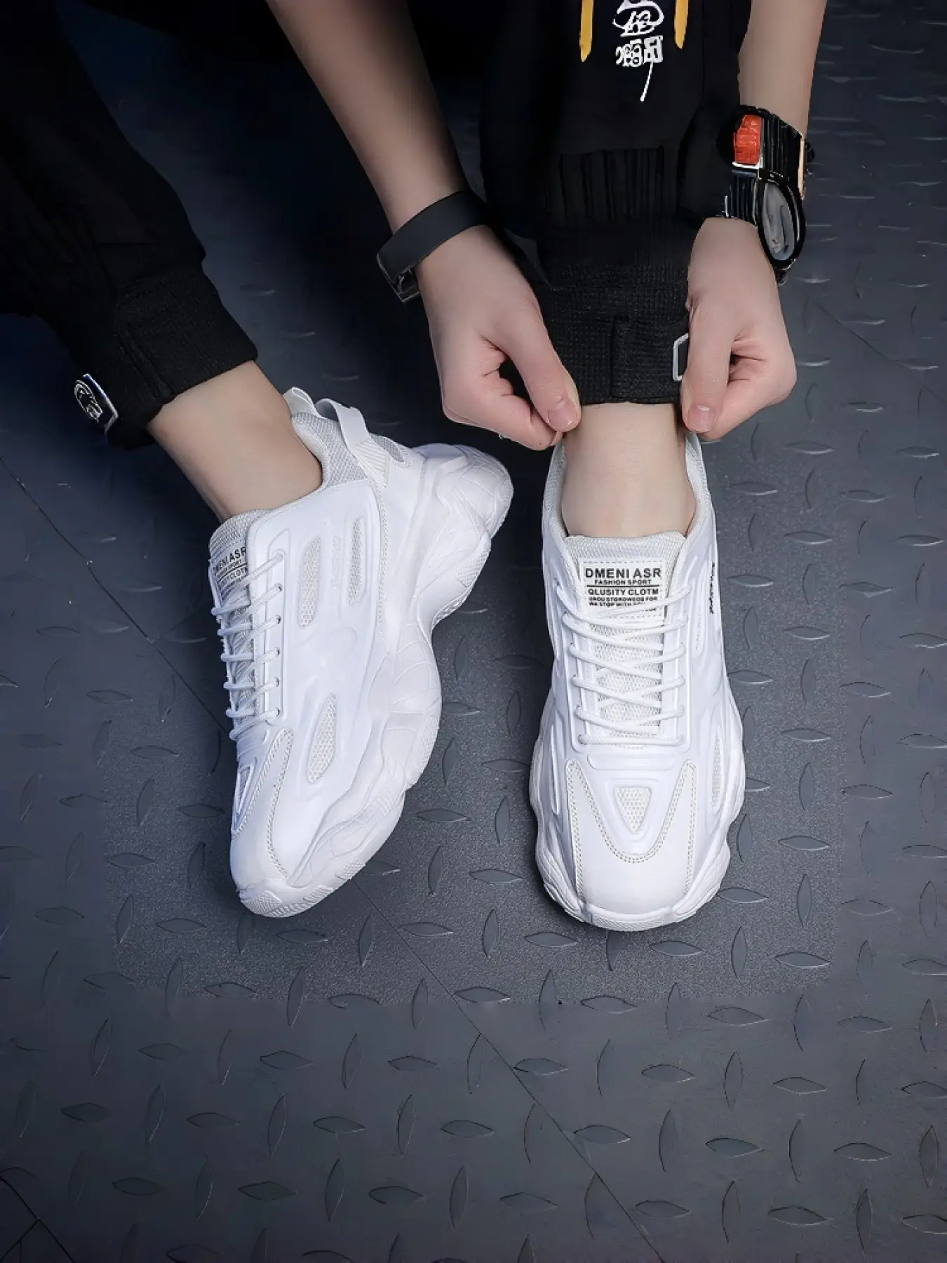Men's Trendy Elevator Sneakers | Airflow Mesh Sport Shoes | Chunky Sole Design