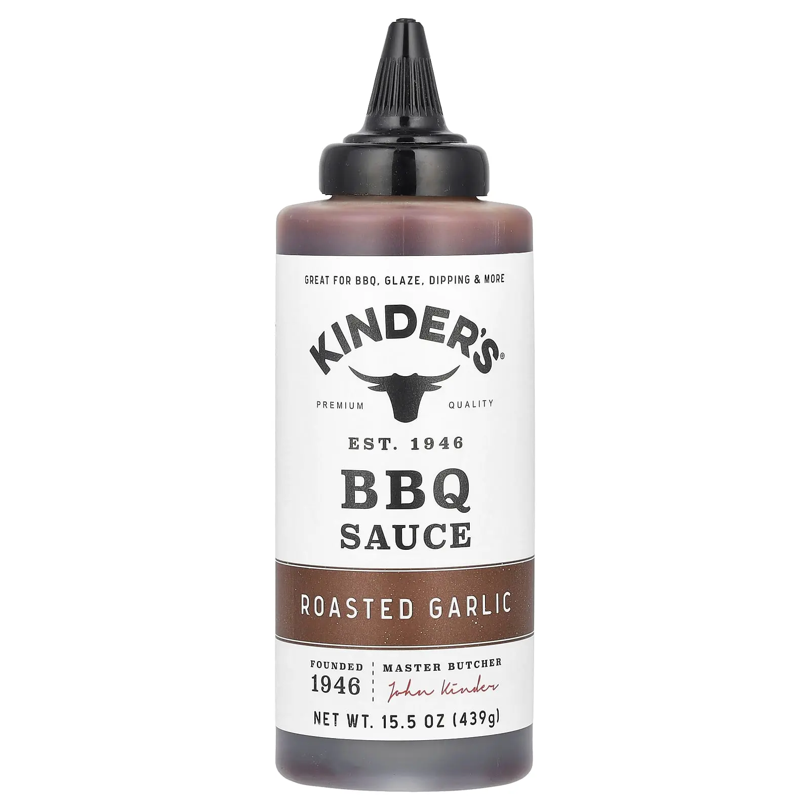 KINDER'S BBQ Sauce, Roasted Garlic, 15.5 oz (439 g) KINDER'S BBQ Sauce, Roasted Garlic, 15.5 oz (439 g)