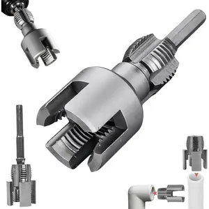 1/2'' 3/4'' PVC Pipe Thread Cutting Tool Integrated Internal & External Pipe Threading Tool Upgrade Pipe Thread Cutting Tool for Plumbing DIY Repairs  Abc 149 / 255 :  AI