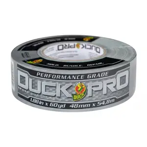 Silver All-Purpose Duct Tape 1.88 in x 60 yds Performance Grade Cloth Repair Tape with Excellent Adhesion and Durability