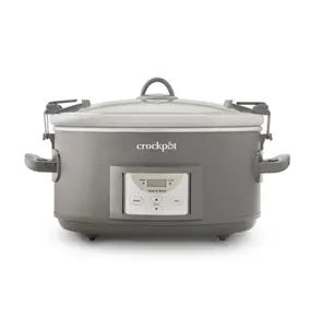 Crock-Pot Programmable 7-Quart Cook and Carry Slow Cooker, Grey