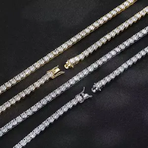 9140 Iced Out Tennis Chain Necklace | Bling Shine Hip Hop Style for Men/Women summerwins