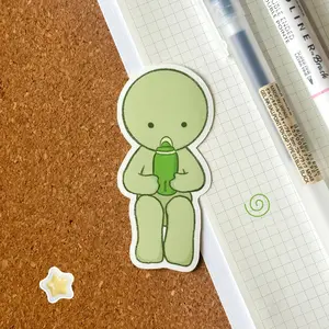 Smiski Owala Sticker | Vinyl Weatherproof Sticker for Journaling, Scrapbook, Planner, Laptop, Water Bottle