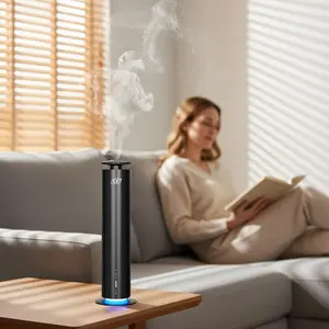 How to Filled with Great Smells in My House Quickly - Luxury Smart App Control 2600mAh Battery Scent Diffuser Machine with colorful ambient lights for Home Aromatherapy & Relaxation 3 x 20ml Big Famous Perfume Aroma Oil