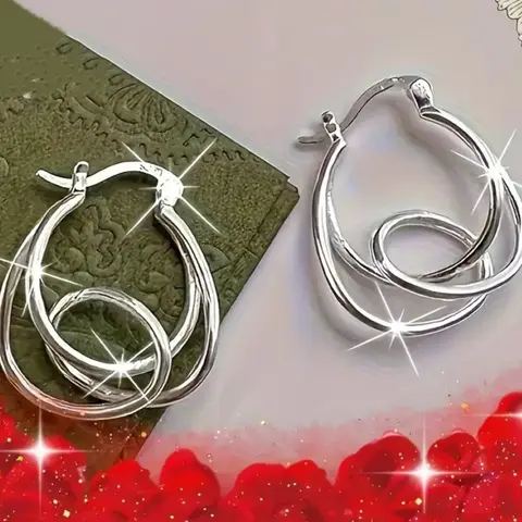 Irregular Twisted Line Hoop Earrings for Women, Elegant Minimalist Earrings, Minimalist Design, Versatile Earrings, Stylish Party Jewelry, Fashionable Earrings, Perfect Gift Ideas, Ear Hoops, Fashionable Jewelry Accessories