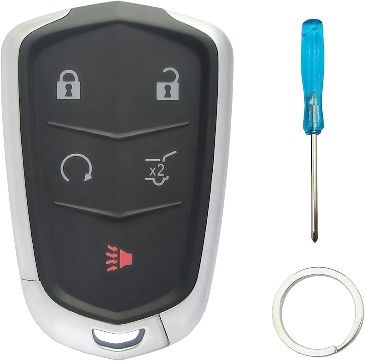 Car Key Accessory Key Fob Protector Case Shell for 2015-2019 Cadillac Escalade, CTS, SRX, XT4, XT5, ATS, STS, XD6, CT6 Keyless Entry Remote Control