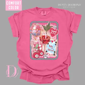 WILD CARD COLLAGE Comfort Color T Shirt Top Womenswear