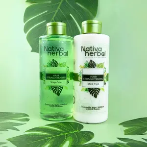 Nativa Herbal Enzimoterapia Hair Straightening Set 1000ml - Shampoo & Keratin Treatment with Rosemary Extracts for Smooth Straight Hair Care - Conditioner