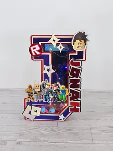Magical Personalized 3D Light-Up Letters, Custom Illuminated Signs for Roblox Party Decor, Festive Home & Party Supplies