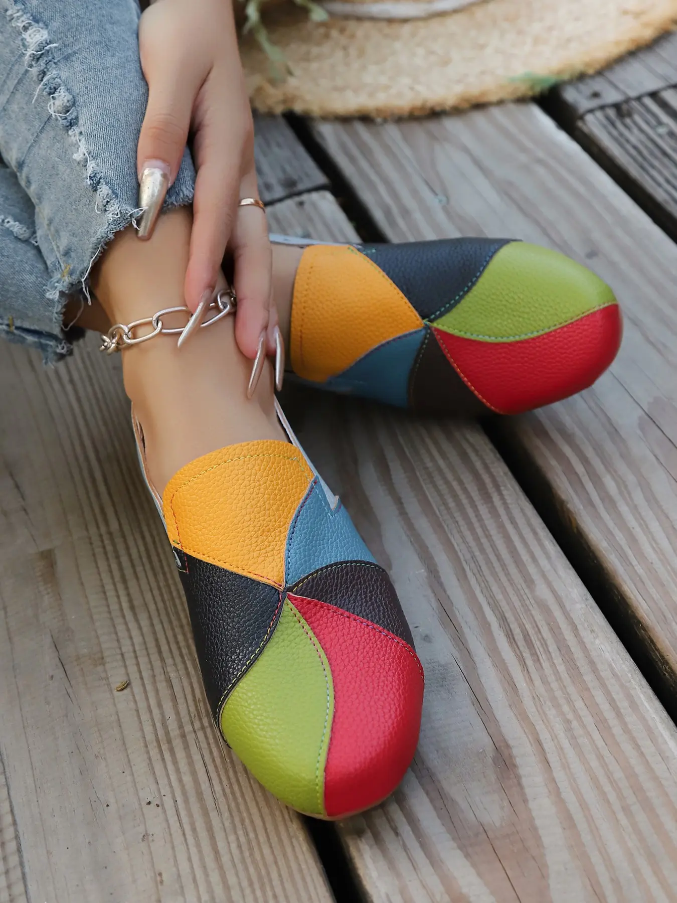 Women's Comfortable Walking Flats, Fashion One-Step Slip-On Casual Shoes, Ideal for Work, Versatile Stylish Choice for All Day Wear, Slip Ins Shoes