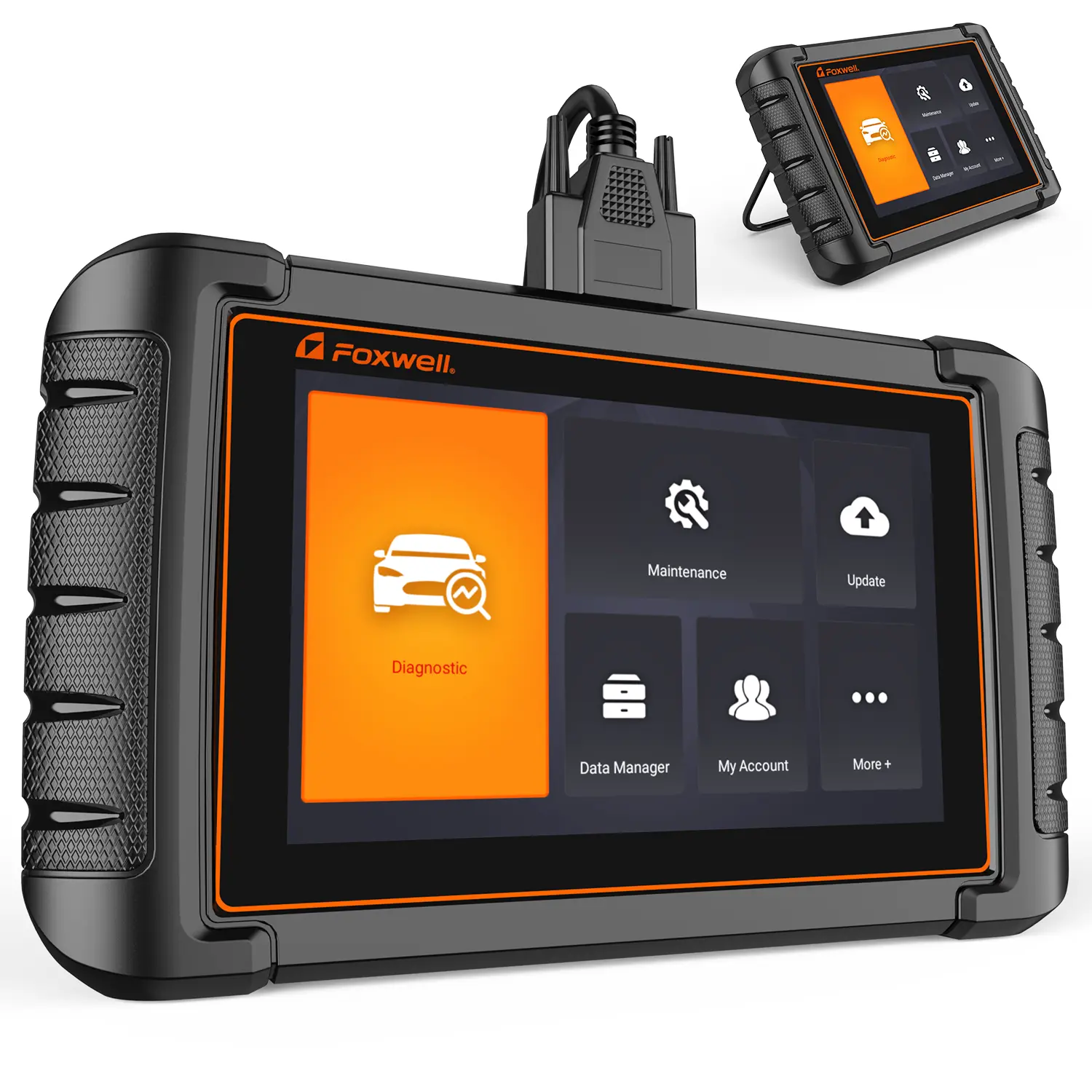 FOXWELL NT809 Bidirectional OBD2 Scanner - All System Vehicle Diagnostic Tool with 16-Pin Plug-In Extension Cable, 30+ Service Functions, Control Test Capability