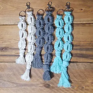 Handmade Macramé Infinity Keychain Set – 3 Color Options