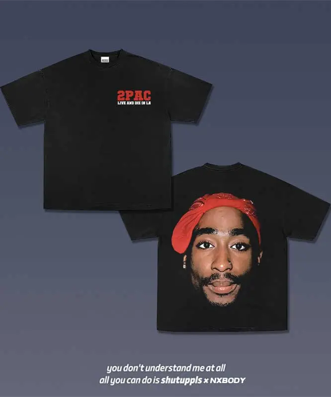2 Sided TUPAC LIVE AND DIE IN LA 5.502 T-shirt, Vintage Sport Shirt Merch 2026 Graphic T-shirt, Gift For Fan