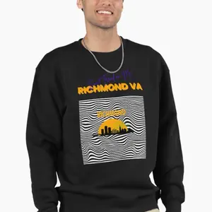 Richmond VA Sweatshirt with Bold Design, featuring "Don’t tread on me” In purple , Perfect for Everyday wear