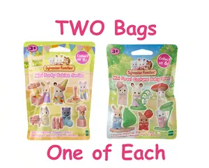 Sylvanian Families Mini Forest Costume Babies Series + Mini Party Babies Series TWO Blind bags Calico Critters