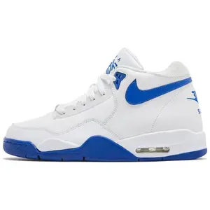 Nike Flight Legacy Mid-Top Retro Basketball Shoes for Men in White and Blue - Comfortable and Versatile Trending Shoes, House White Official Shoes to Get / Maison Mihara