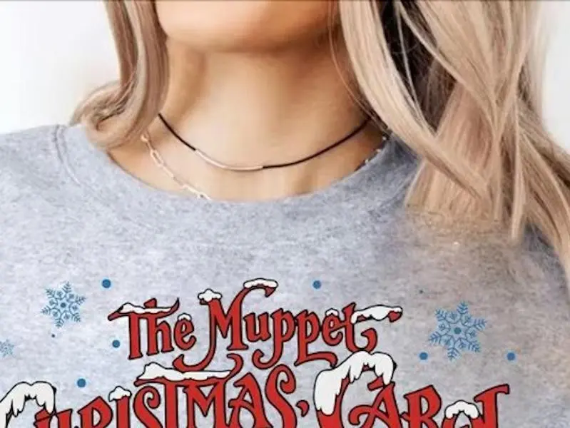 2-sided The Muppets Christmas Sweatshirt Christmas Lights ,Holiday Lights Graphic Hoodie, Funny Carol , Cozy Unisex Streetwear Gift for Christmas Lovers