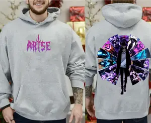 The 2 Side Shadow Monarch Solo Level Crewneck Sweatshirts & Pullover Hoodie, Sung Jin Wo Fanart, Unisex Shadow Monarch Tshirt, Anime Lover Hoodie Gilf, Beru Belion Igris DFG1811