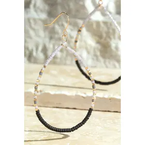 Seed Bead Teardrop Earrings