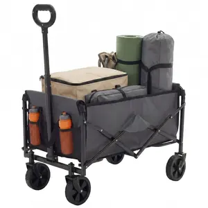 Heavy-Duty Foldable Trolley with Wheels & Elastic Handles - 330 lb Capacity Multi-Functional Design