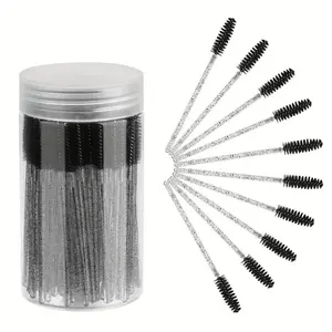 Disposable Eyelash Brushes, 100pcs Eyelash Extension Brushes, Clean and Hygienic Makeup Brushes, Beauty Supplies, Travel Makeup Tools, Valentine's Day Gift