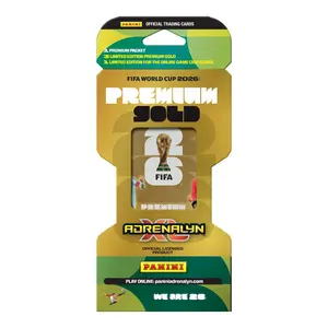 PANINI FIFA World Cup 2026 Adrenalyn XL Golden Pack – Random Soccer Trading Cards, Football Collector Gift