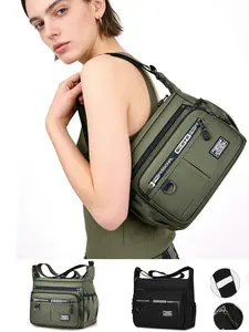 1 Pc Men's Large Capacity Multifunctional Shoulder Bag Messenger Bag, Waterproof Multi-Pocket Convertible Backpack Crossbody Bag for Business Travel Daily Use