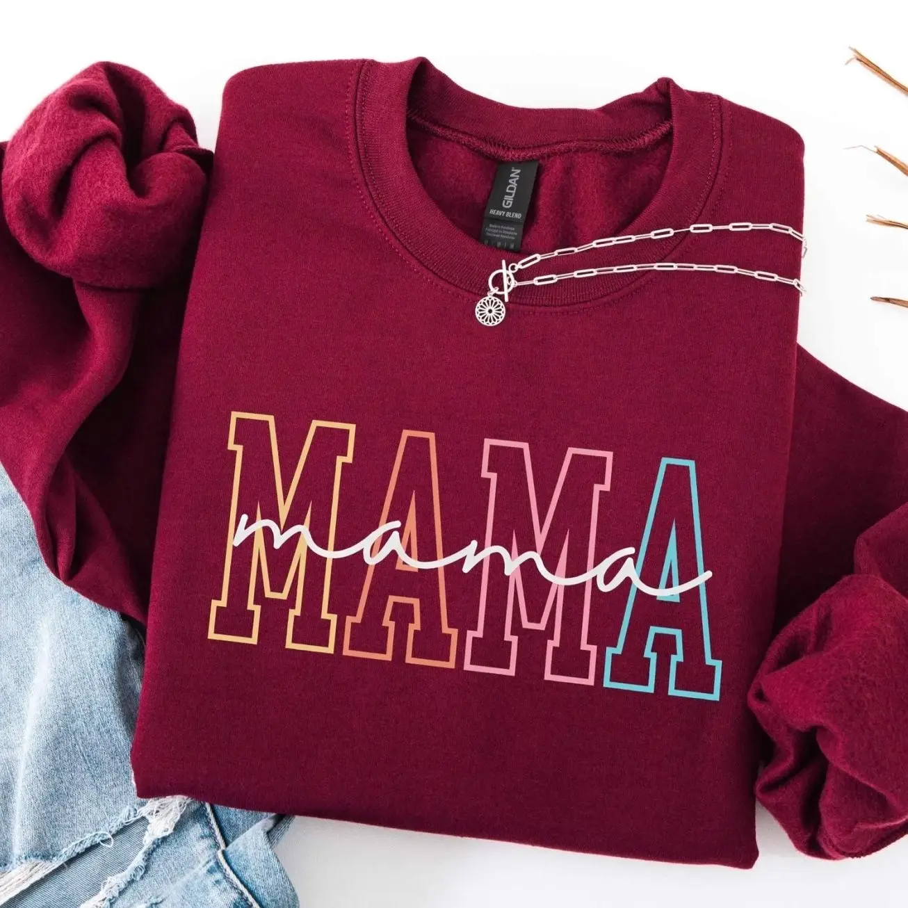 Retro Mama Crewneck Sweatshirt, Cute Mother’s Day Gift for New Mom, Cozy Spring Mama Sweater, Mother's Birthday gifts, Floral Mama Shirts NGG