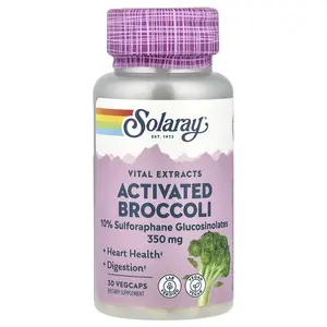 Solaray Vital Extracts, Activated Broccoli, 350 mg, 30 VegCaps