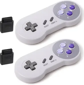 2 Pack 2.4GHz  Controller for SNES  Console, Rechargeable  Remote Gamepad Controller for SNES Super Entertainment System Console