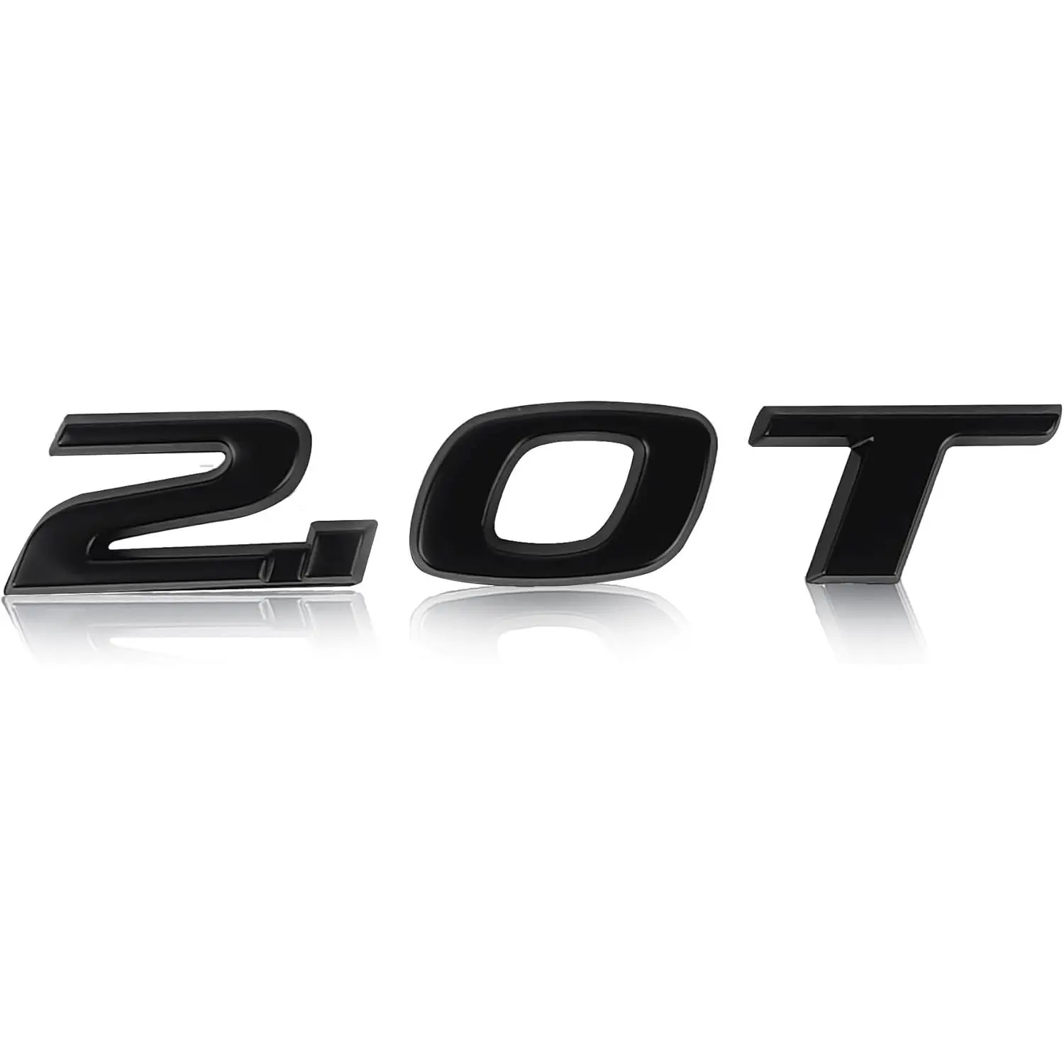 2.0T Letter Emblem Trunk Lid Rear Logo Badge Fits 2017-2022 Accord Civic (Matte Black)