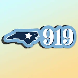 919 Area Code North Carolina Car Magnet - Flexible NC Fridge Magnet