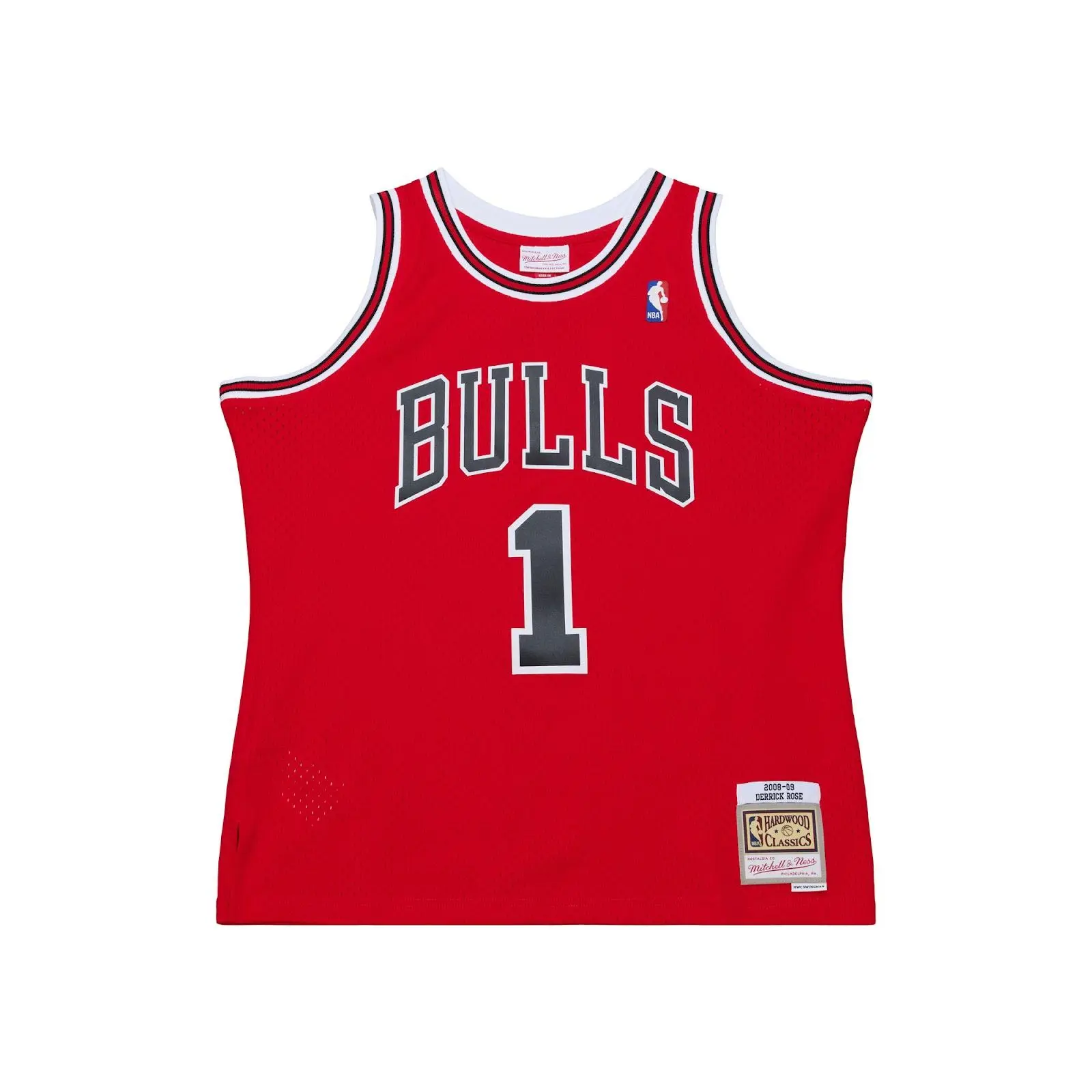 Derrick Rose Chicago Bulls 2008-09 Red Swingman Jersey NBA Throwback Basketball Hardwood Classics Fan Gear Mitchell & Ness