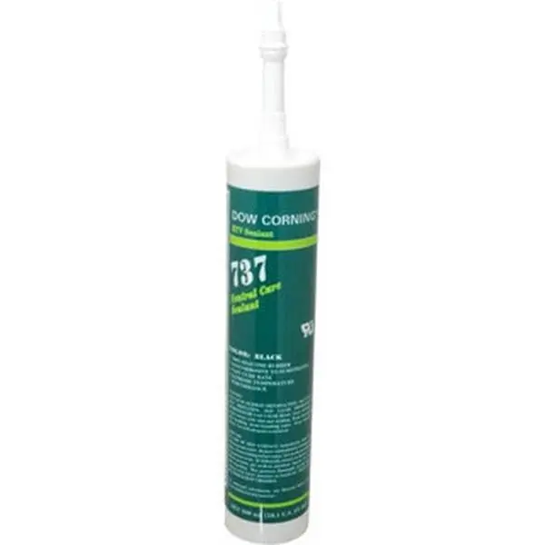 DOW CORNING 737 Series Black RTV Silicone Joint Sealant (4099911) 10.1 oz Cartridge - Reliable Performance for Joint Sealing, -85 to 350°F Operating Temp, 14 min Tack-Free Dry Time, 24 hr Full Cure Time
