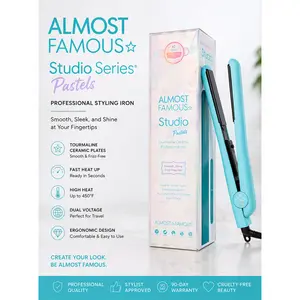 Almost Famous 1.25" Studio Series Flat Iron with Luxe Gemstone Plates
