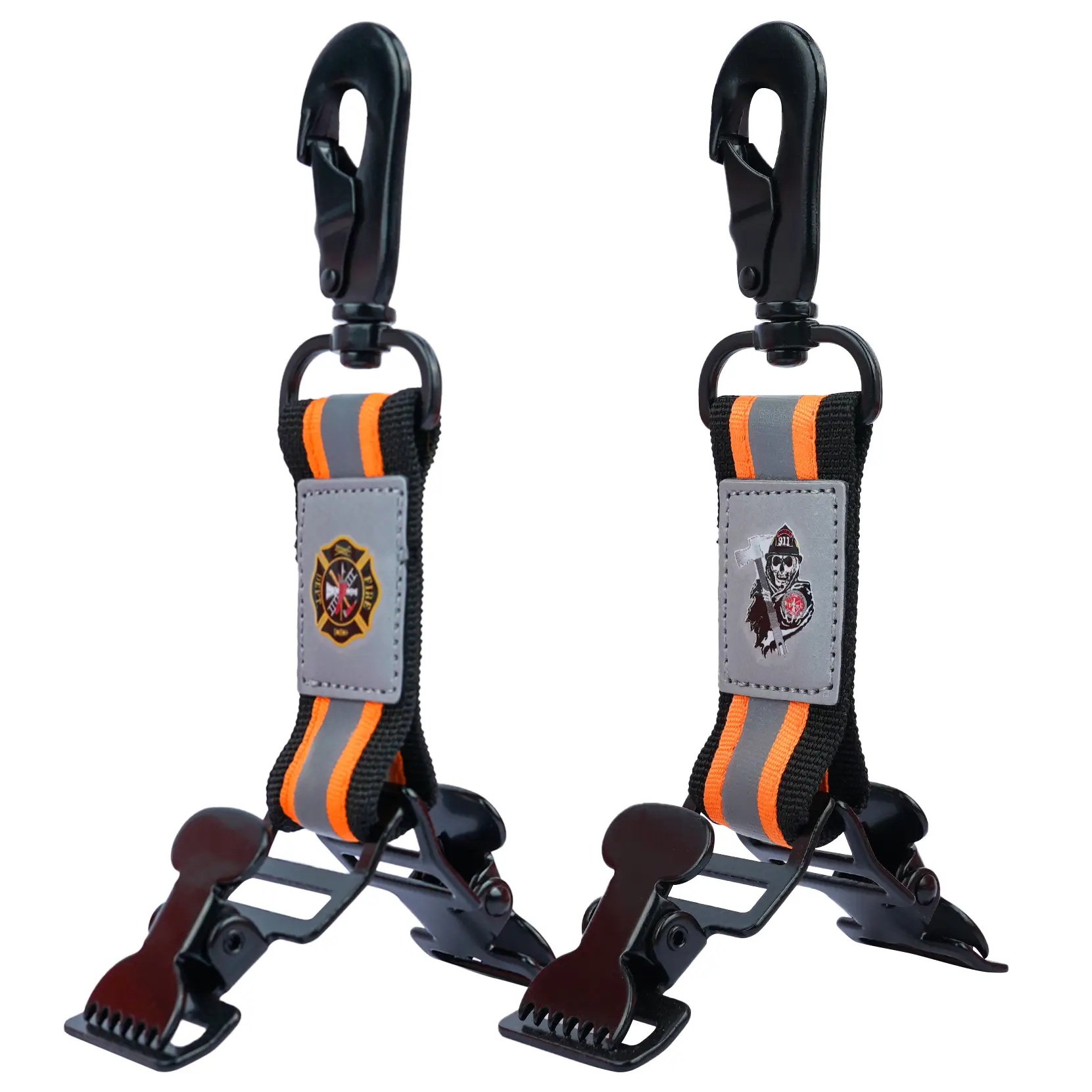 KUNN Firefighter Glove Clips Double End with Creative Pattern Heavy Duty Safety Work Glove Holders Firefighter Gift for Men