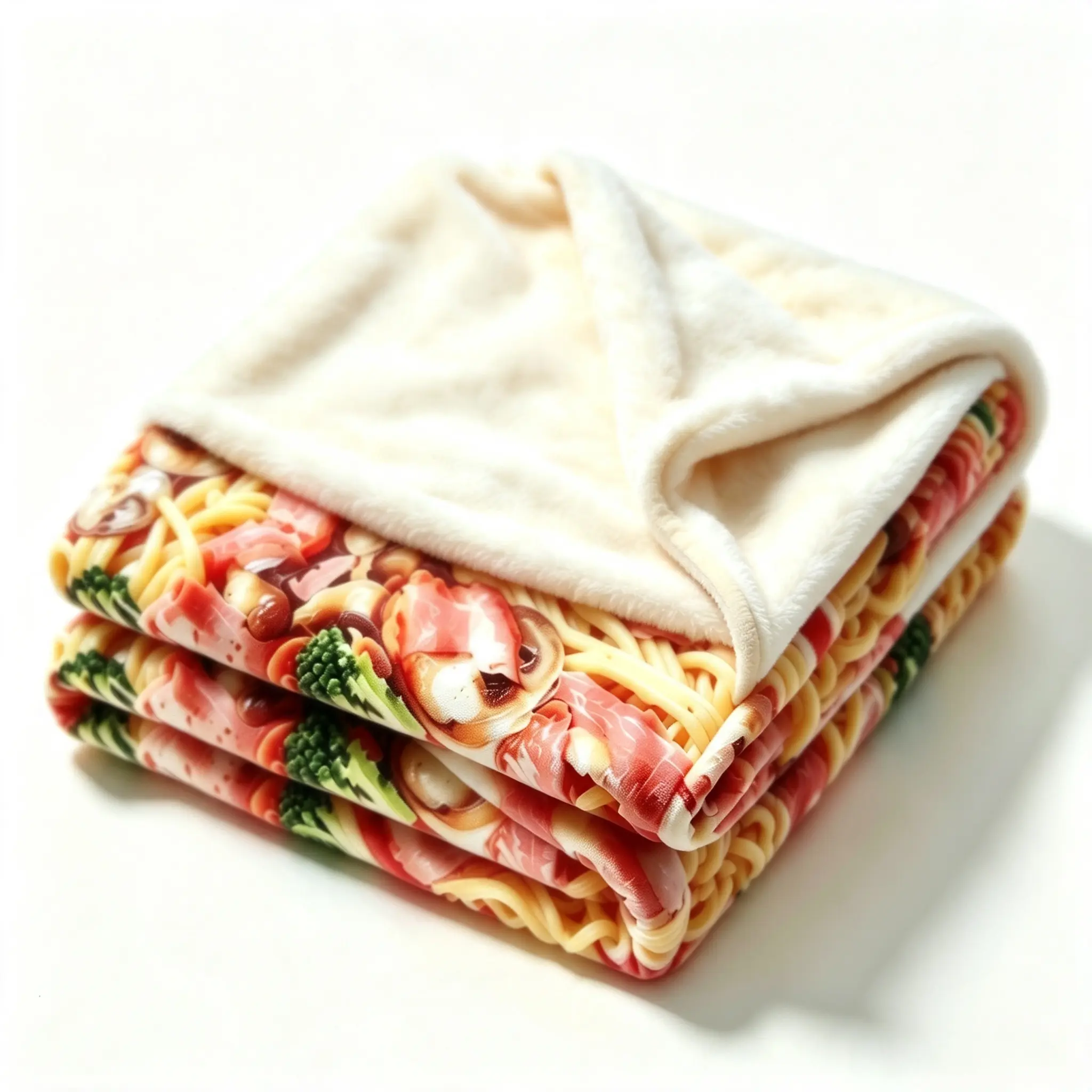 Funny Ramen Food Blanket, Instant Noodle Soup Print Throw Blanket, Soft Plush Fleece Cozy Blanket for Couch, Bed, Travel & Home Decor