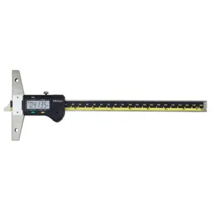 Mitutoyo Absolute Depth Gage - 0-8 in/200 mm Range, Absolute Encoder, Hardened Steel, Micro-Lapped Face, Precision Depth Measurement Tool