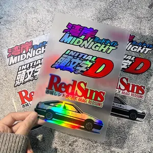 JDM Style Car Stickers, Car Body Scratch Cover Rear Bumper Rear Window Fuel Tank Sticker, Waterproof Sunscreen Creative DIY Decorative Decals, Decal for Cars