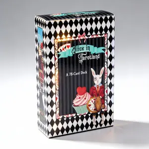 Alice in Wonderland Tarot Cards, Tarot Card Decks, 78 Portable Divination Cards, Predict Fate, Spiritual Guidance, Holiday Gift for Ages 14+