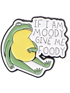 Funny Frog Enamel Pin, Cute Cartoon Animal Brooch, Unisex Fashion Accessory, Suitable for Bags and Clothes, All Seasons Decor