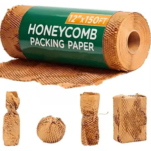 12" x 150FT comb Packing Paper Roll for Moving & Shipping - Expandable  Cushion Wrap for Small Business Packaging -  Protective Packing Material