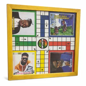 African Ludo Board Game with Dices and Seeds - Snake and Ladder Game
