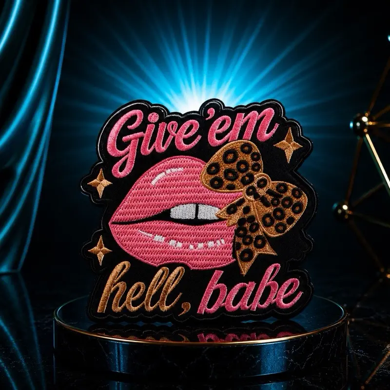 Medium "Give Em Hell Babe" Iron-On Patch