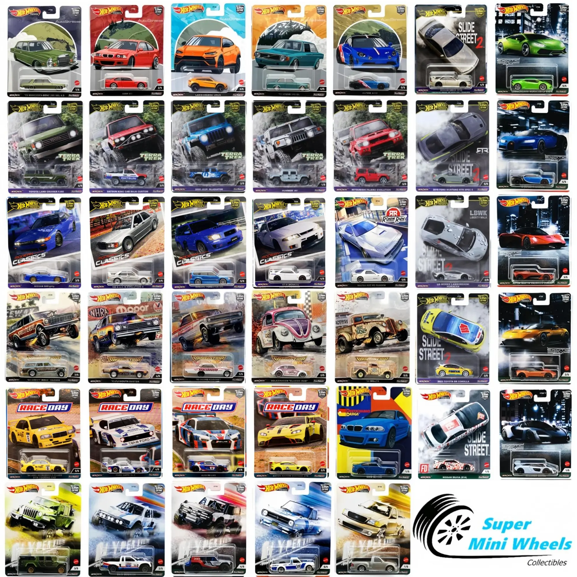 Hot Wheels Premium Car Culture - 1:64 Diecast Car - You Choose