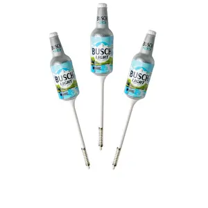 Southern Bell Brands Limited Edition Busch Light Bottle Bobber - 3pcs Fishing Rods with Fishing Reel for Freshwater Fishing