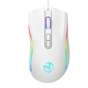 HXSJ-A869 Wired Gaming Mouse, Lightweight Gaming Mouse, 3200DPI Optical Sensor Mouse, Ergonomic Right Hand Gamer Mouse, Gaming Accessories for Home Office